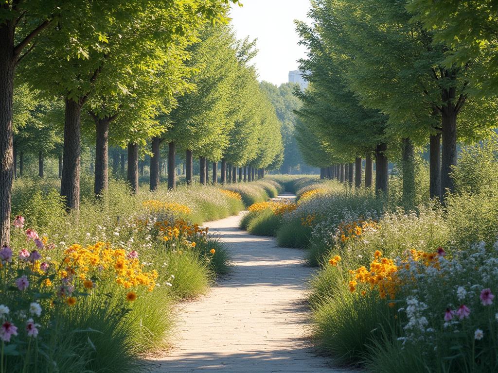 Sentiers nature municipaux avec intégration de flore locale